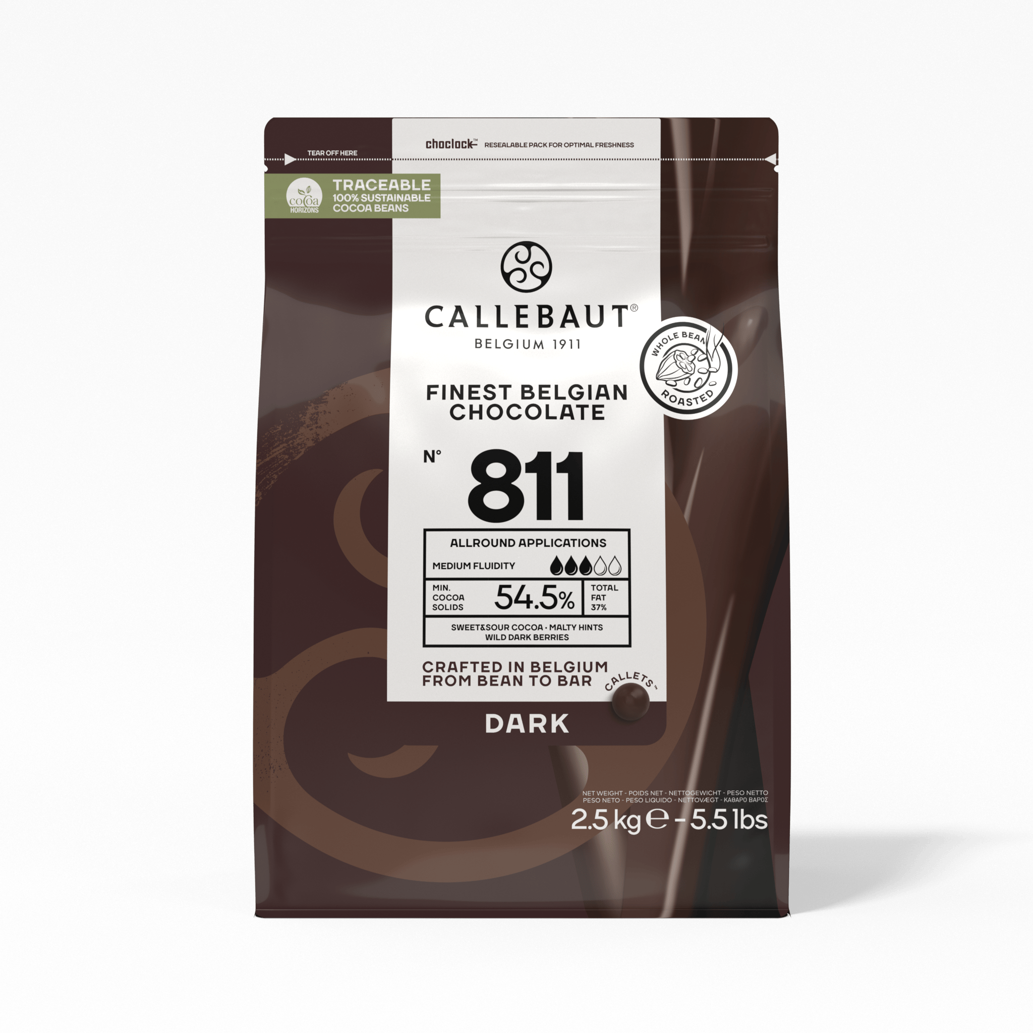 Dark Chocolate Callets: Recipe N&deg; 811 2.5kg, , large