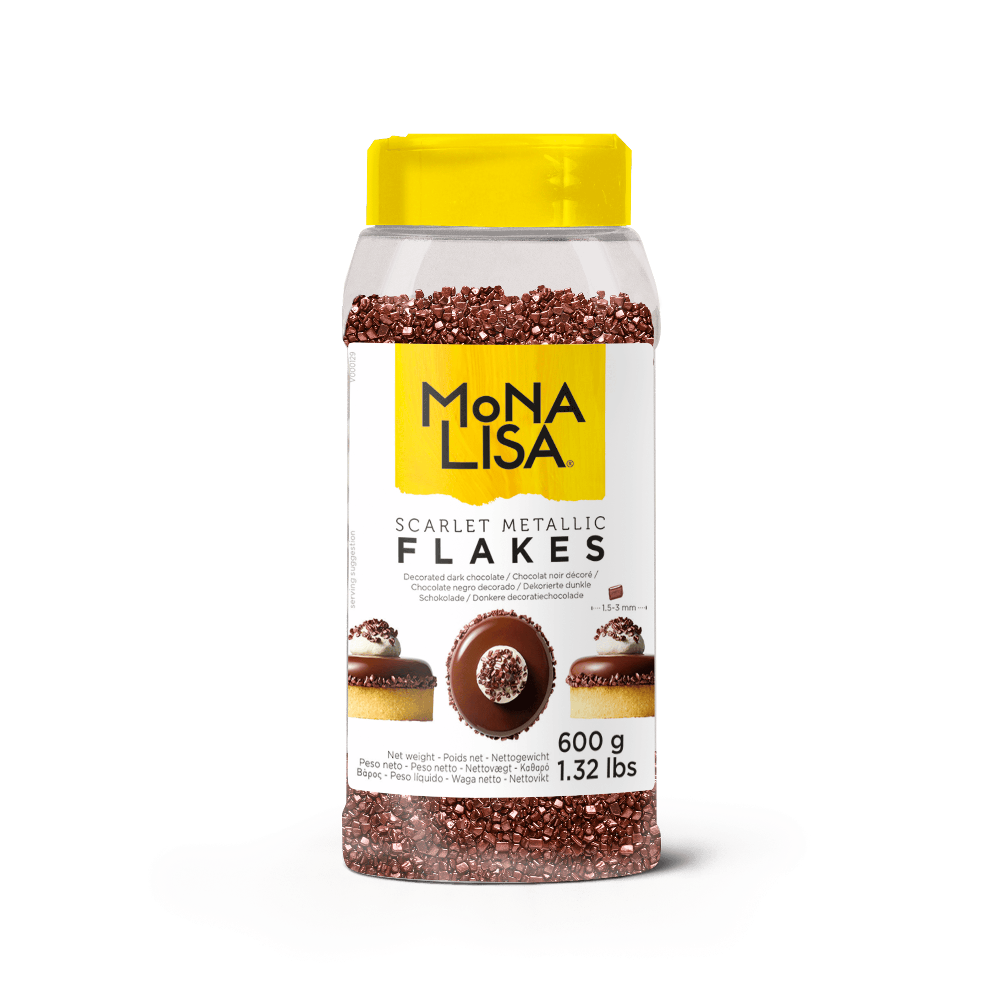 Chocolate Crispearls - Scarlet Metallic Flakes