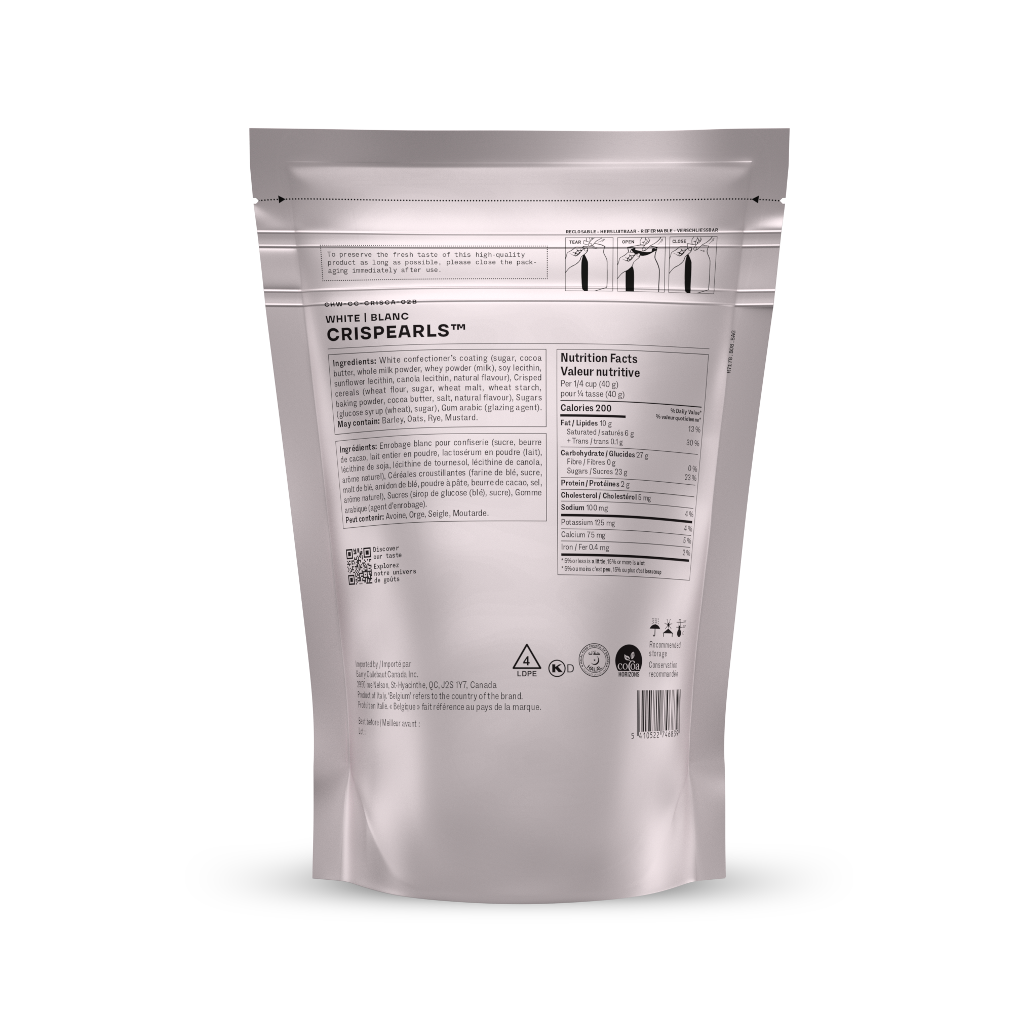 Callebaut Crispearls - White Chocolate Crispearls, , large