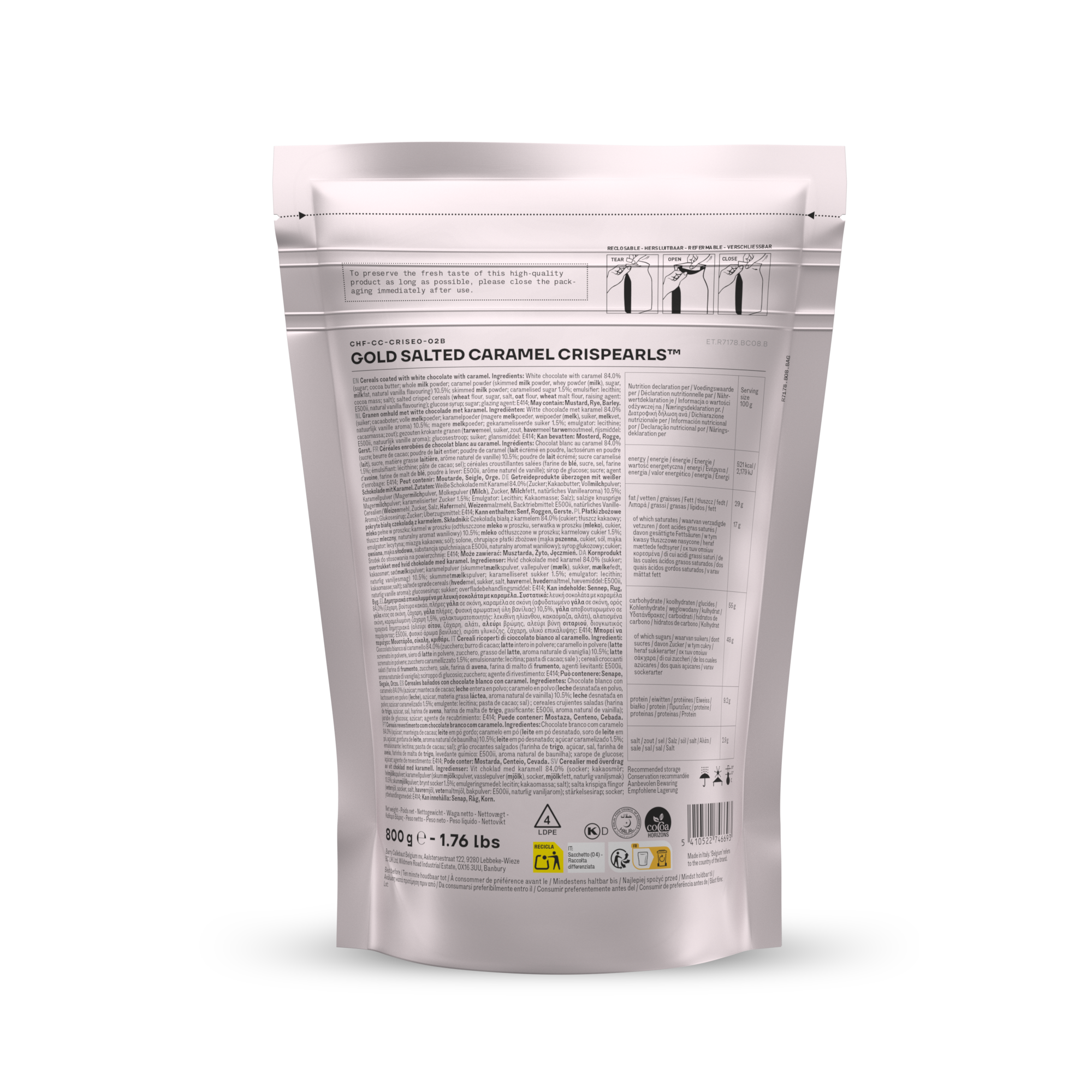 Callebaut Crispearls - Salted Caramel Crispearls, , large