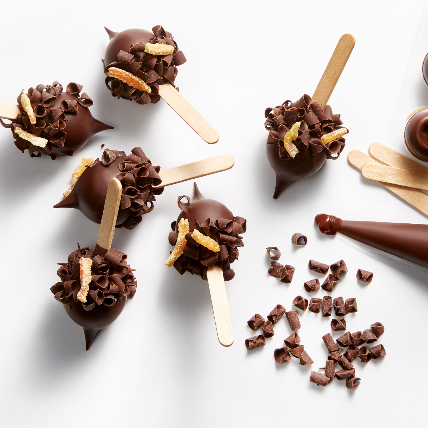 Dark Chocolate Truffle Shells, , large