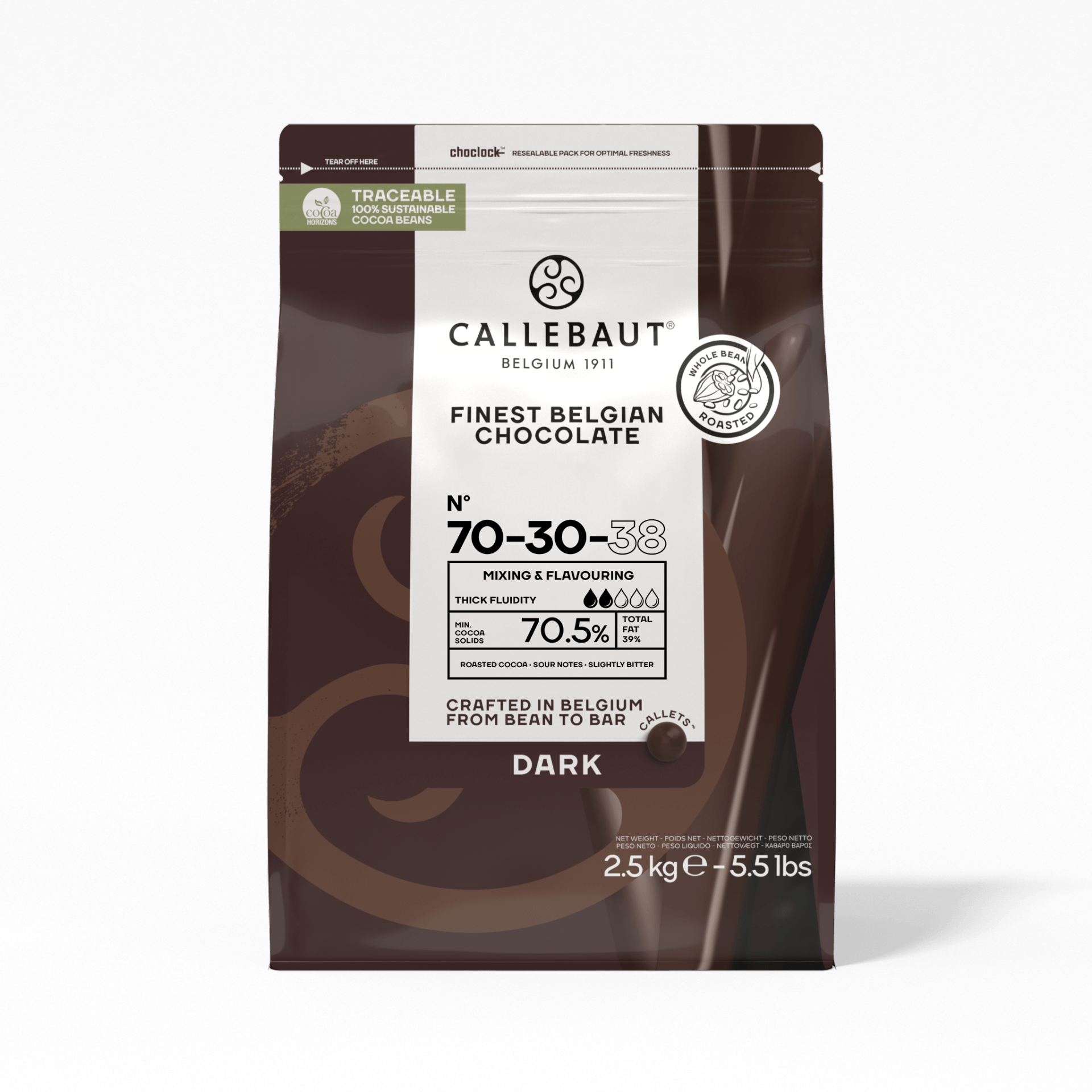 Dark Chocolate Callets: 70-30-38