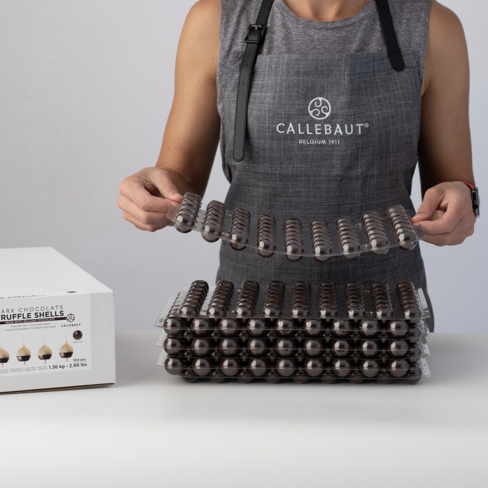 Dark Chocolate Truffle Shells, , large