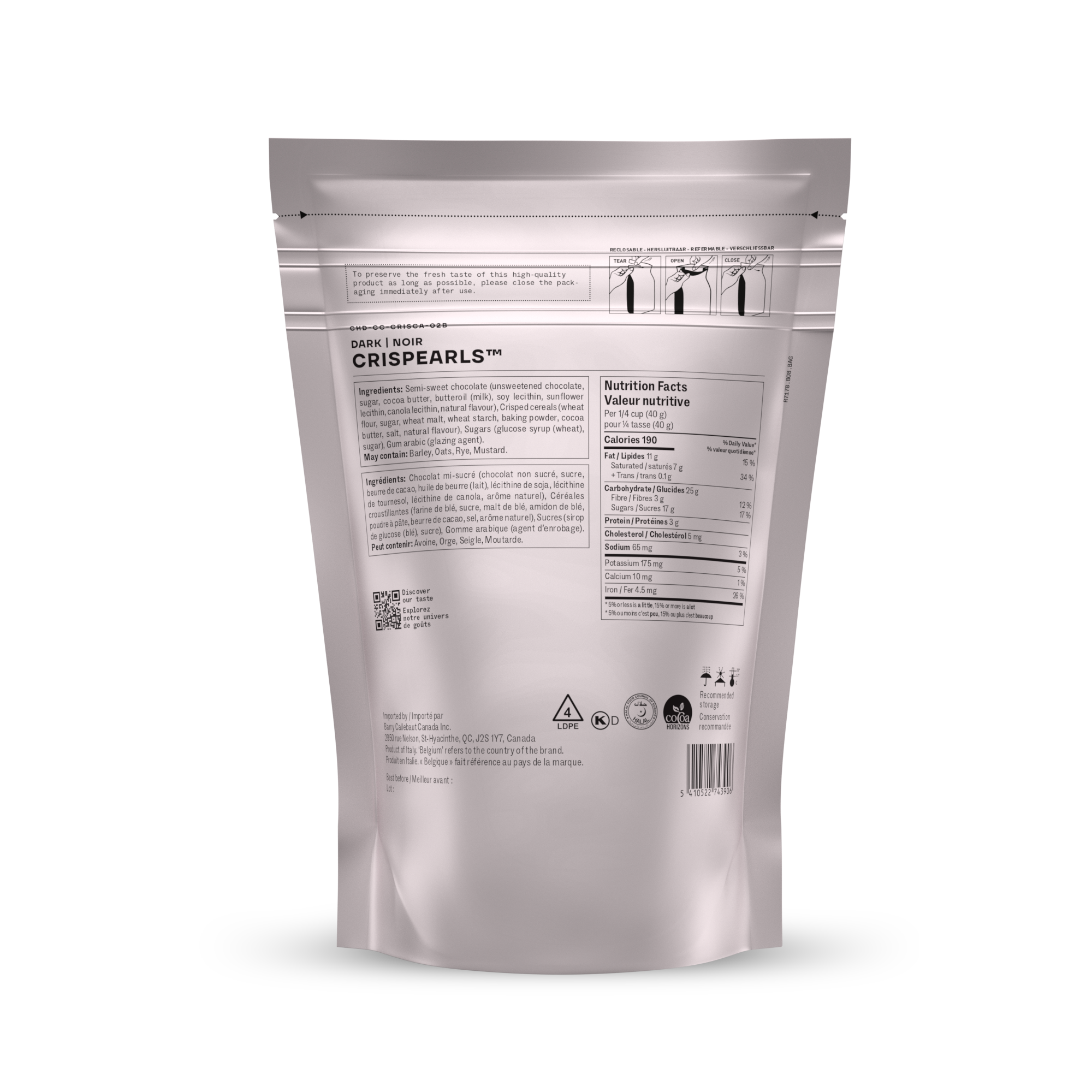 Callebaut Crispearls - Dark Chocolate Crispearls, , large