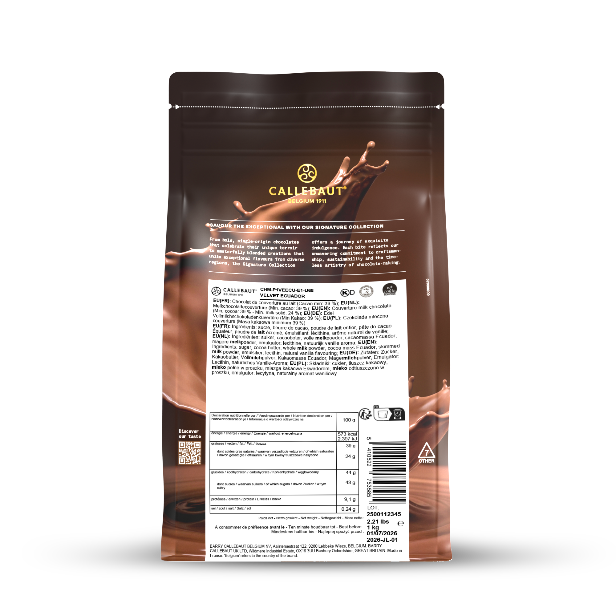 Couverture Milk Chocolate - Ecuador 39%, , large