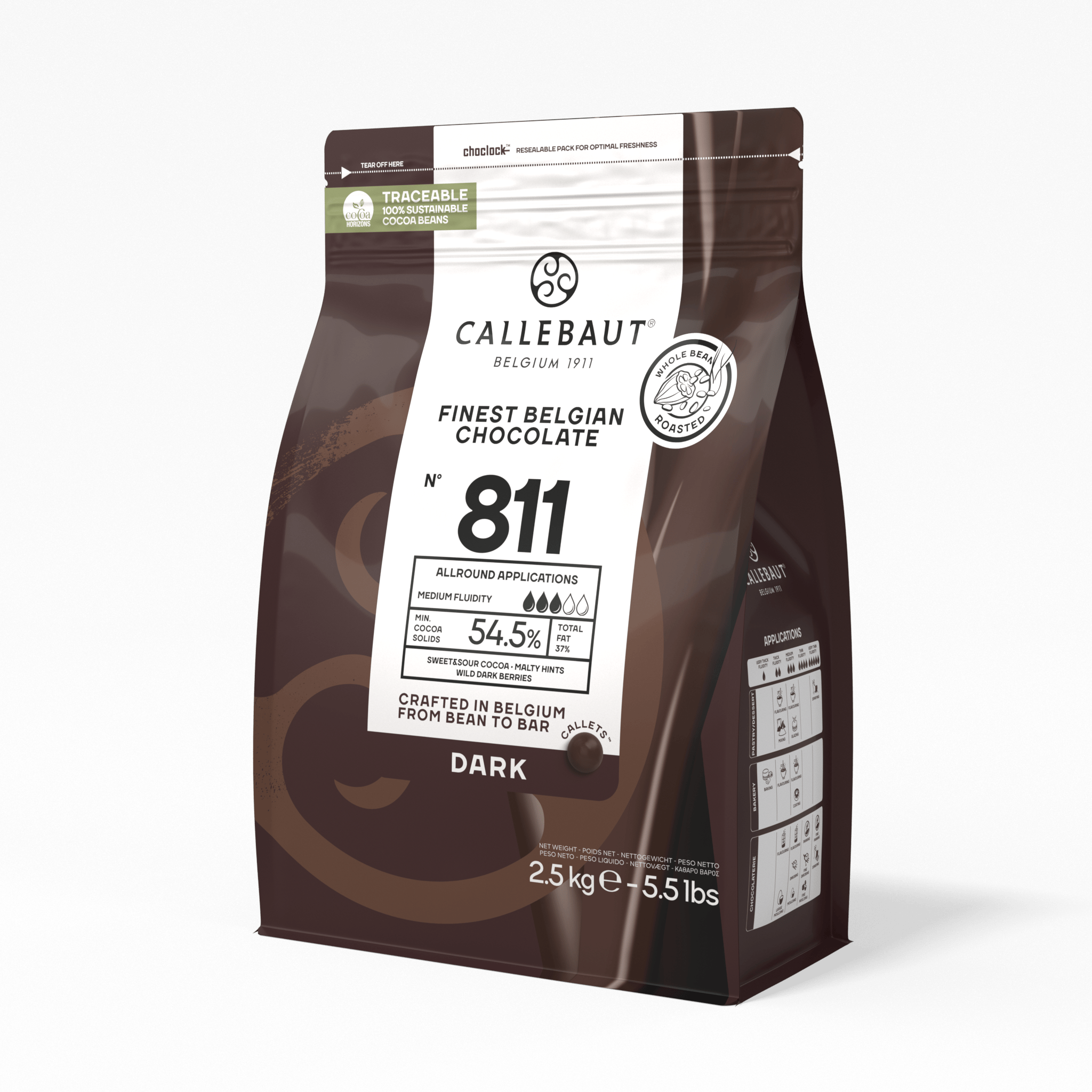Dark Chocolate Callets: Recipe N&deg; 811 2.5kg, , large
