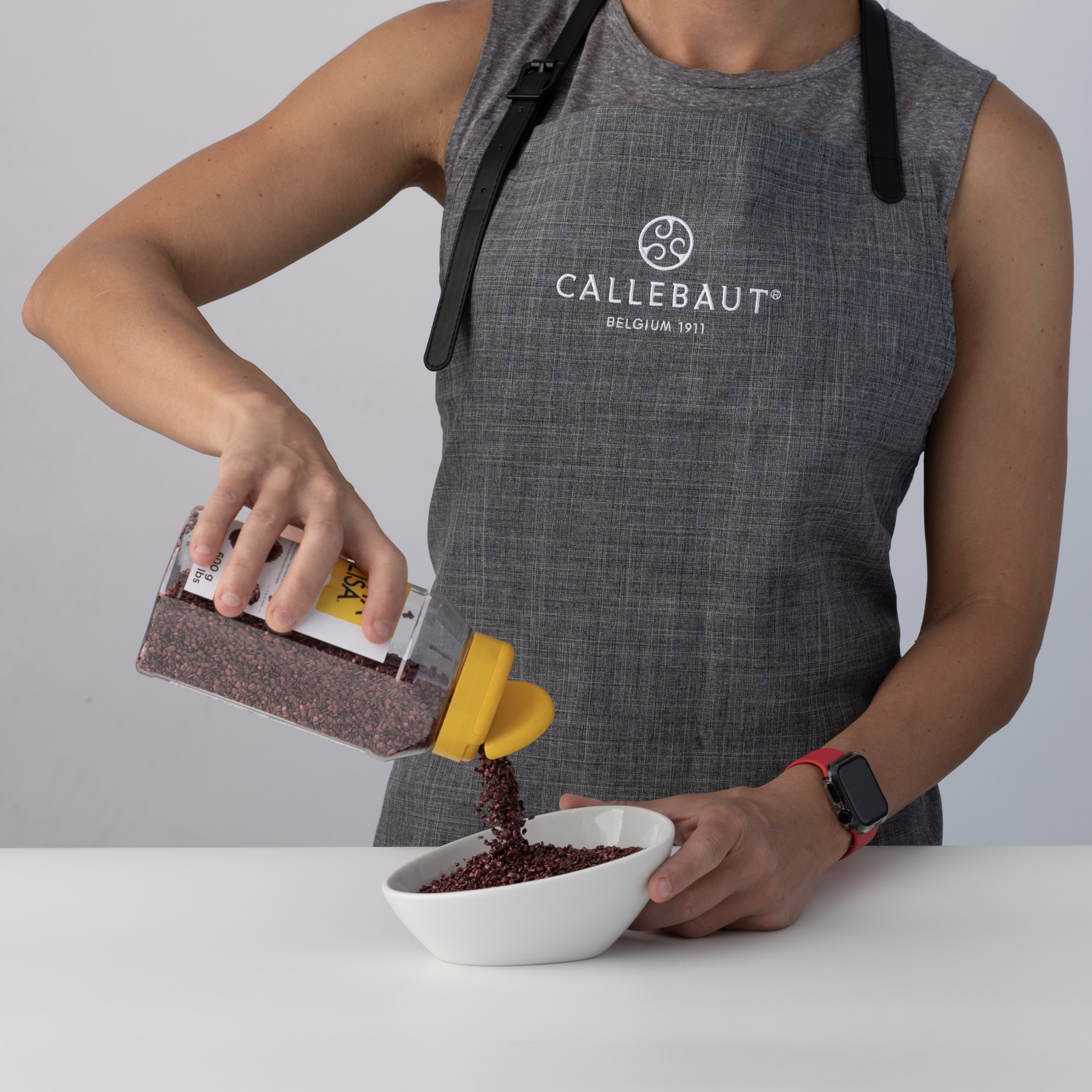 Chocolate Crispearls - Scarlet Metallic Flakes, , large